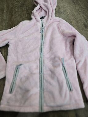 Lands' End Light Pink Plush Fleece Hoodie